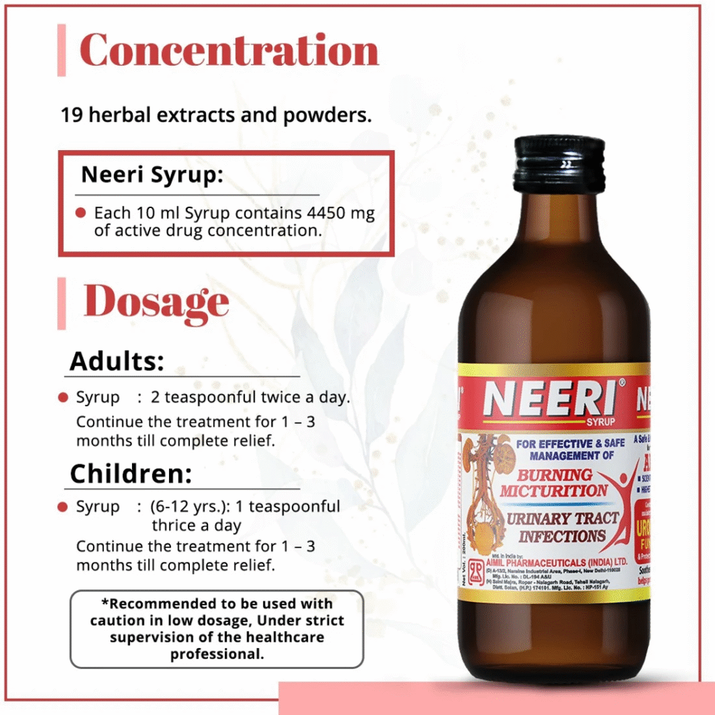 neeri syrup uses in hindi