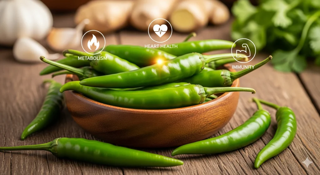 Hari Mirch Khane ke fayde