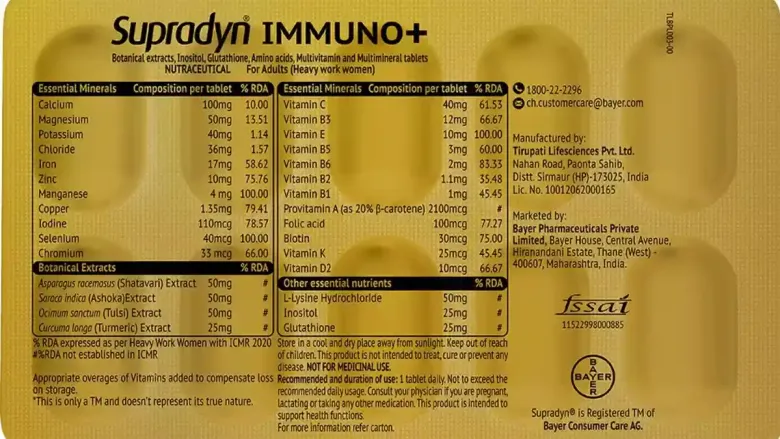 Supradyn Tablet Benefits